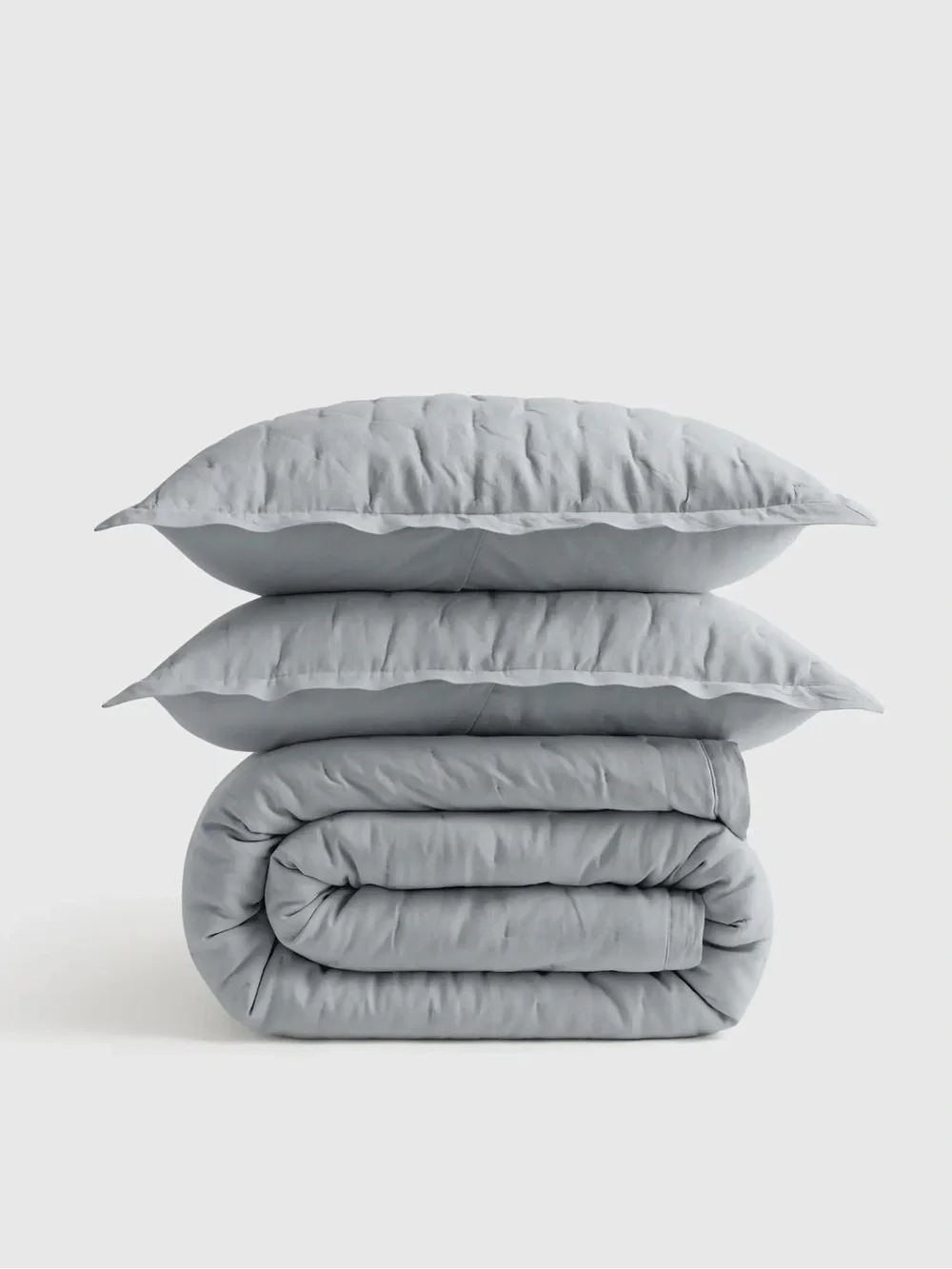 New Quince KING European Linen Dream Quilt Set MIST $234